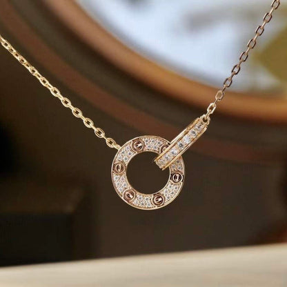 [Amore Jewels]LOVE  FULL DIAMOND PENDANT NECKLACE