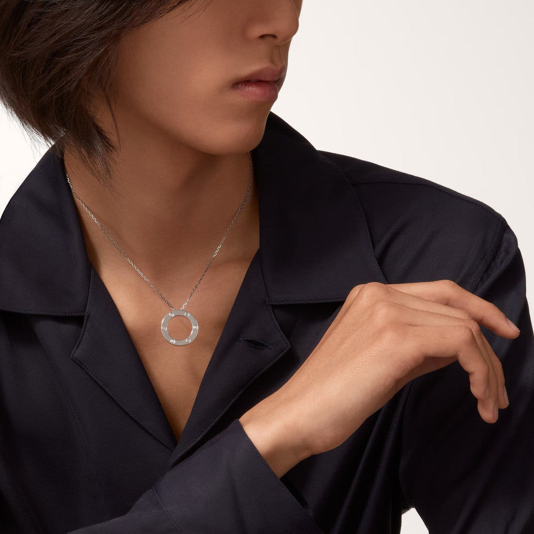 [Amore Jewels]LOVE NECKLACE 16MM 3 DIAMONDS