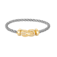 [Amore Jewels]CHANCE LARGE 8 FIGURE BUCKLE HALF DIAMOND BRACELET GOLD
