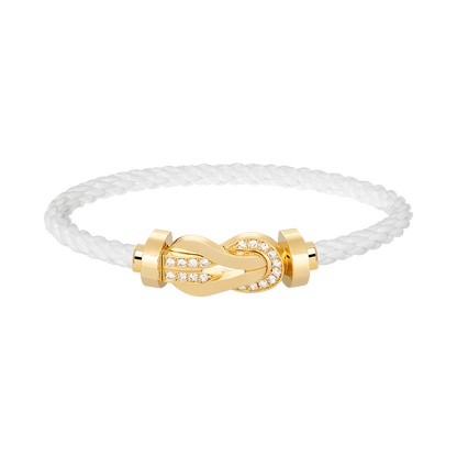 [Amore Jewels]CHANCE LARGE 8 FIGURE BUCKLE HALF DIAMOND BRACELET GOLD