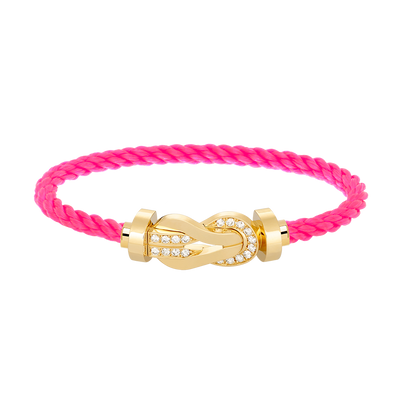 [Amore Jewels]CHANCE LARGE 8 FIGURE BUCKLE HALF DIAMOND BRACELET GOLD
