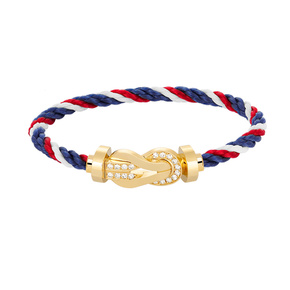 [Amore Jewels]CHANCE LARGE 8 FIGURE BUCKLE HALF DIAMOND BRACELET GOLD