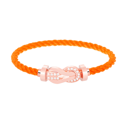 [Amore Jewels]CHANCE LARGE 8 FIGURE BUCKLE HALF DIAMOND BRACELET ROSE GOLD