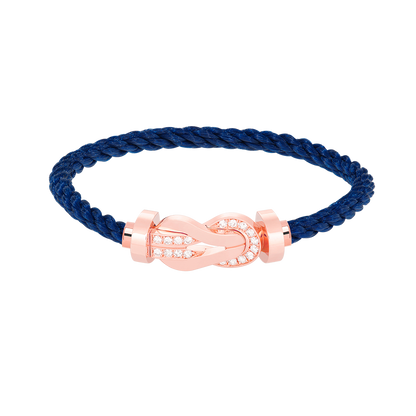 [Amore Jewels]CHANCE LARGE 8 FIGURE BUCKLE HALF DIAMOND BRACELET ROSE GOLD