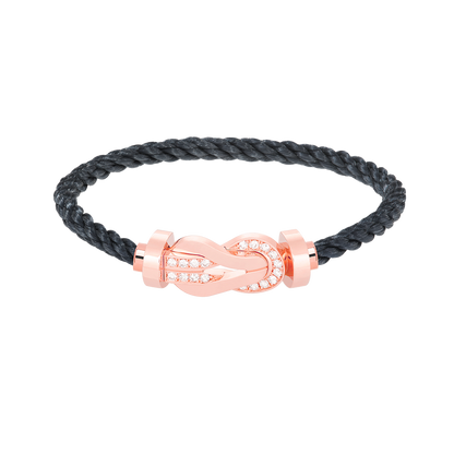 [Amore Jewels]CHANCE LARGE 8 FIGURE BUCKLE HALF DIAMOND BRACELET ROSE GOLD