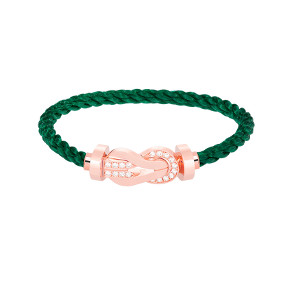 [Amore Jewels]CHANCE LARGE 8 FIGURE BUCKLE HALF DIAMOND BRACELET ROSE GOLD