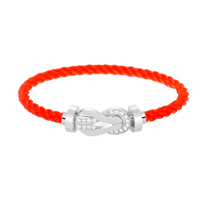 [Amore Jewels]CHANCE LARGE 8 FIGURE BUCKLE HALF DIAMOND BRACELET SILVER