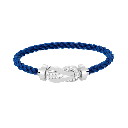 [Amore Jewels]CHANCE LARGE 8 FIGURE BUCKLE HALF DIAMOND BRACELET SILVER