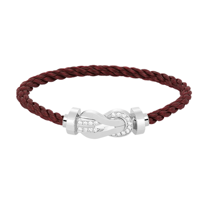 [Amore Jewels]CHANCE LARGE 8 FIGURE BUCKLE HALF DIAMOND BRACELET SILVER