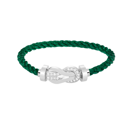 [Amore Jewels]CHANCE LARGE 8 FIGURE BUCKLE HALF DIAMOND BRACELET SILVER