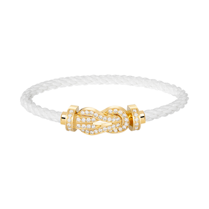 [Amore Jewels]CHANCE LARGE 8 FIGURE BUCKLE FULLDIAMOND BRACELET GOLD