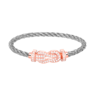 [Amore Jewels]CHANCE LARGE 8 FIGURE BUCKLE FULL DIAMOND BRACELET ROSE GOLD