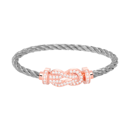[Amore Jewels]CHANCE LARGE 8 FIGURE BUCKLE FULL DIAMOND BRACELET ROSE GOLD