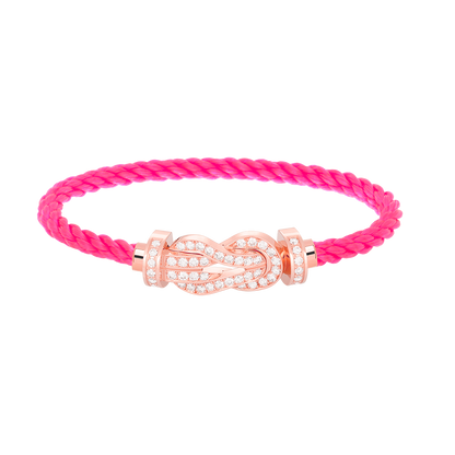[Amore Jewels]CHANCE LARGE 8 FIGURE BUCKLE FULL DIAMOND BRACELET ROSE GOLD