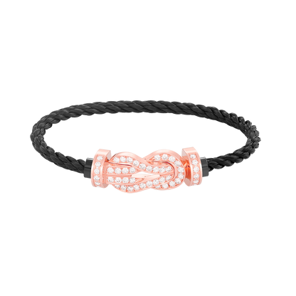 [Amore Jewels]CHANCE LARGE 8 FIGURE BUCKLE FULL DIAMOND BRACELET ROSE GOLD
