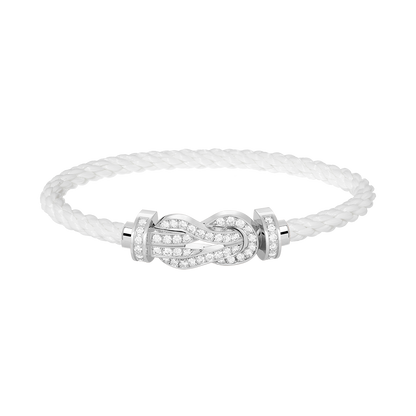 [Amore Jewels]CHANCE LARGE 8 FIGURE BUCKLE FULL DIAMOND BRACELET SILVER