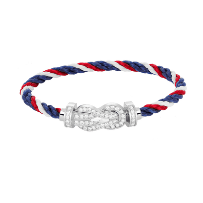 [Amore Jewels]CHANCE LARGE 8 FIGURE BUCKLE FULL DIAMOND BRACELET SILVER