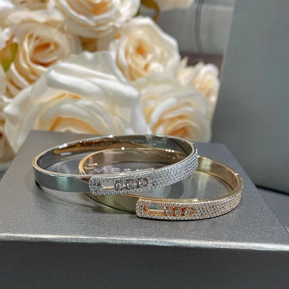 [Amore Jewels]Move Noa Rose Gold Pavé Diamond Bangle Bracelet