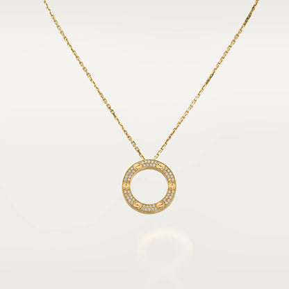 [Amore Jewels]LOVE NECKLACE 16MM  FULL DIAMOND