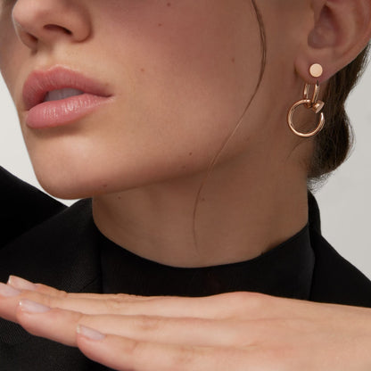 [Amore Jewels]JUSTE NO DIAMOND DOUBLE EARRINGS