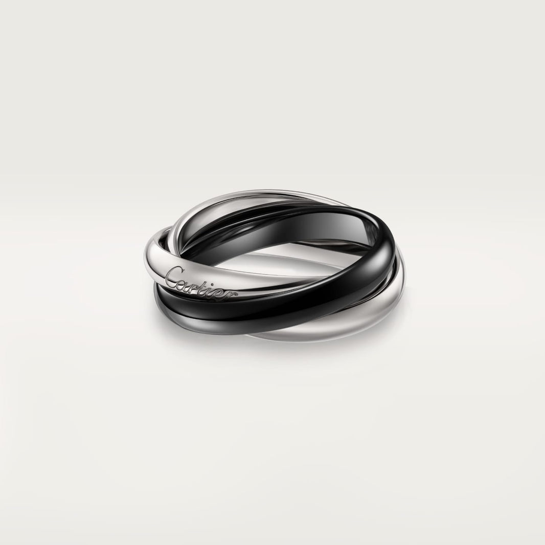 [Amore Jewels]TRINITY 3.2MM RING BLACK CERAMIC