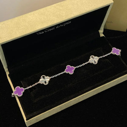 [Amore Jewels] CLOVER 5 MOTIF VIOLET BRACELET COLLECTION