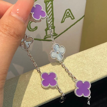 [Amore Jewels] CLOVER 5 MOTIF VIOLET BRACELET COLLECTION