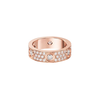 [Amore Jewels]LOVE 5.5MM FULL-PAVE 6-DIAMOND RING