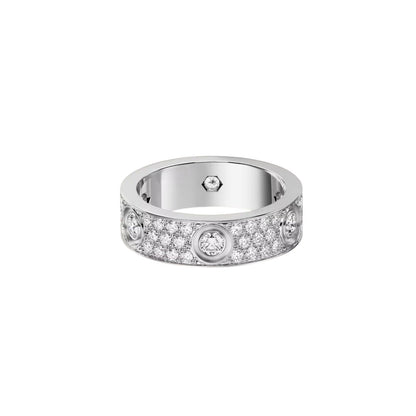 [Amore Jewels]LOVE 5.5MM FULL-PAVE 6-DIAMOND RING