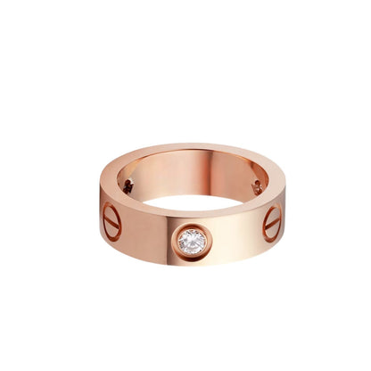 [Amore Jewels]LOVE 5.5MM 3 DIAMOND RING