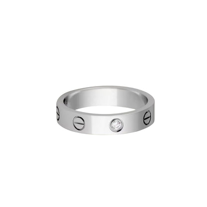 [Amore Jewels]LOVE 4MM 1 DIAMOND RING