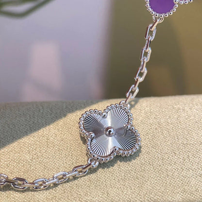 [Amore Jewels] CLOVER 5 MOTIF VIOLET BRACELET COLLECTION