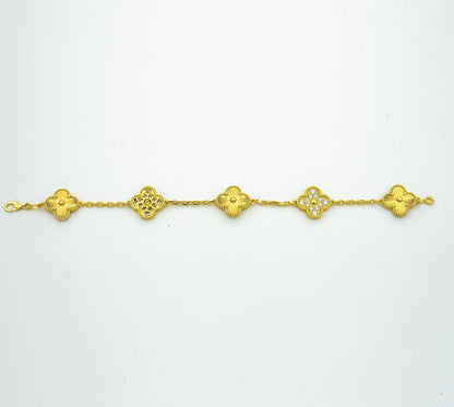 [Amore Jewels] CLOVER 5 MOTIF LASER BRACELET COLLECTION