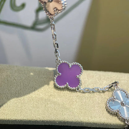 [Amore Jewels] CLOVER 5 MOTIF VIOLET BRACELET COLLECTION