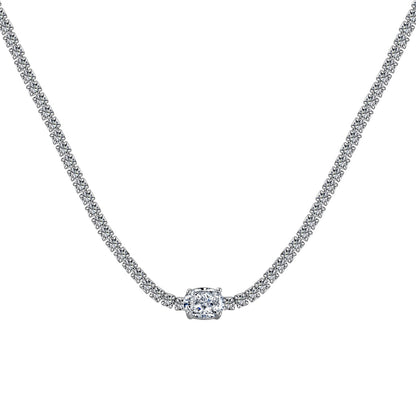 [Amore Jewels]1.0 Carat Shining Oval Cut Necklace