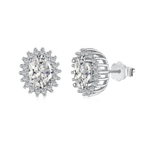 [Amore Jewels]Delicate Radiant Oval Cut Daily Earrings