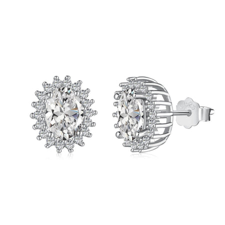 [Amore Jewels]Delicate Radiant Oval Cut Daily Earrings
