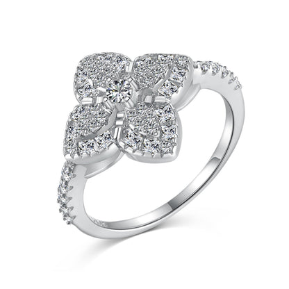 [Amore Jewels]Luxurious Colorful Flower Shape Banquet Ring