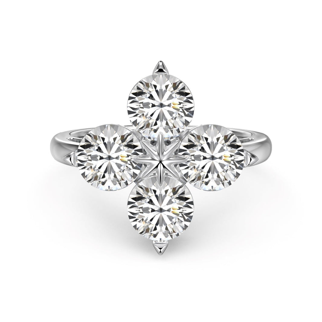 [LEGEND]Four-Leaf Clover Eight-Pointed Star Ring