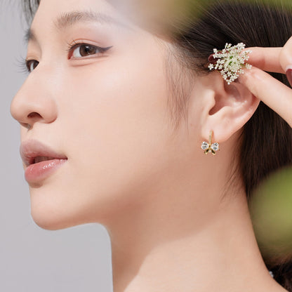 [Amore Jewels]Exquisite Earrings With Heart-Shaped Bow Design