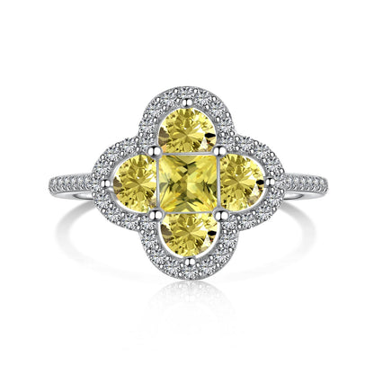 [Amore Jewels]Luxurious Eternity Flower Shape Banquet Ring