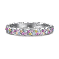 [Amore Jewels]Dainty Ebullient Round Cut Daily Ring
