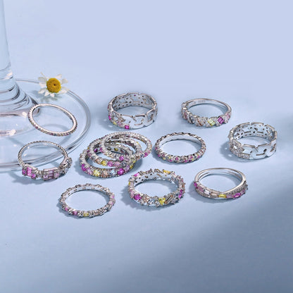 [Amore Jewels]Radiant Sparkling Round Cut Daily Ring