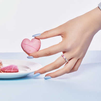 [Amore Jewels]Delicate Vibrant Emerald Cut Daily Ring