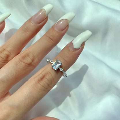 [Amore Jewels]1.0 Carat Dainty Resplendent Radiant Cut Daily Ring