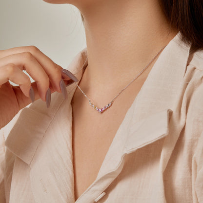 [Amore Jewels]Dazzling Rainbow Necklace