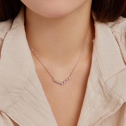 [Amore Jewels]Dazzling Rainbow Necklace