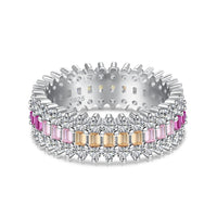 [Amore Jewels]Ornate Colorful Radiant Cut Daily Ring
