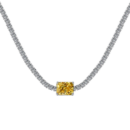 [Amore Jewels]2.0 carat Ornate Emerald Cut Necklace