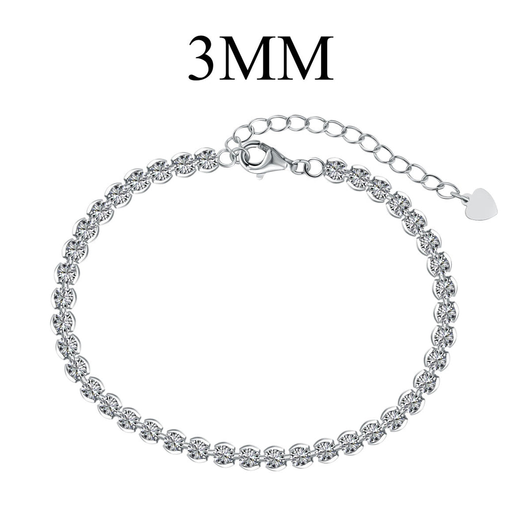 [Amore Jewels]Ornate  Sparkling Round Cut Daily Bracelet